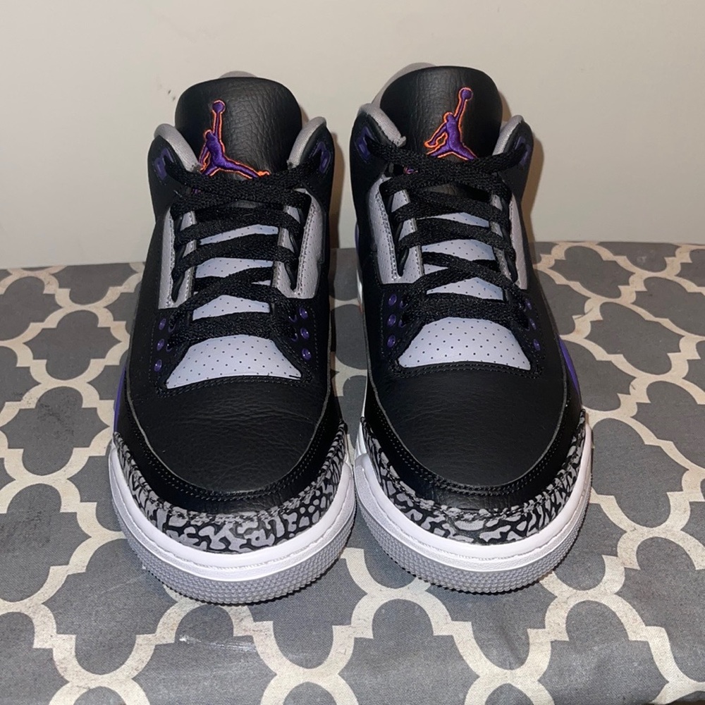 Jordan 3 Black Court Purple